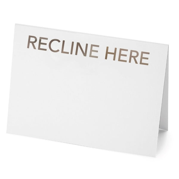 RECLINE HERE Place Cards