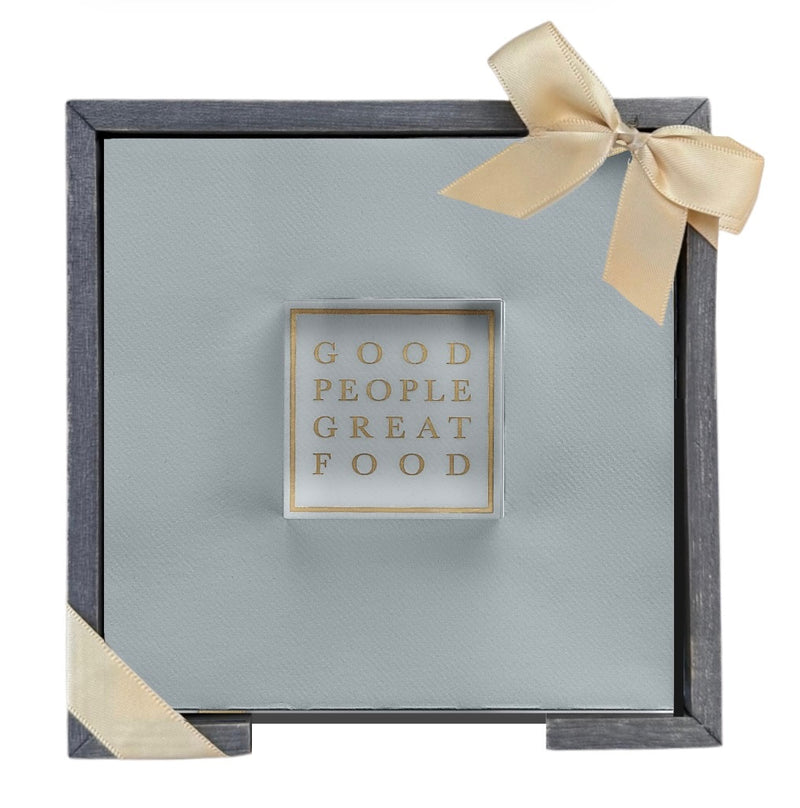 Good People Great Food Smoked Oak Dinner Napkin Set