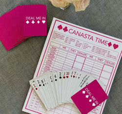 Canasta Notepad & Playing Card Set