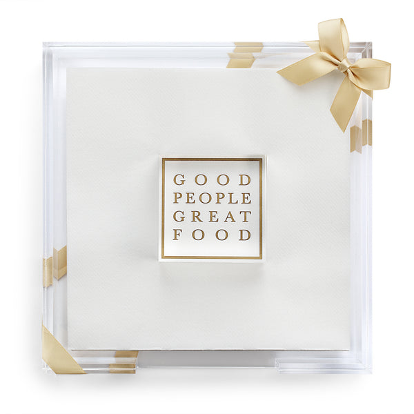 Good People Great Food Acrylic Dinner Napkin Set