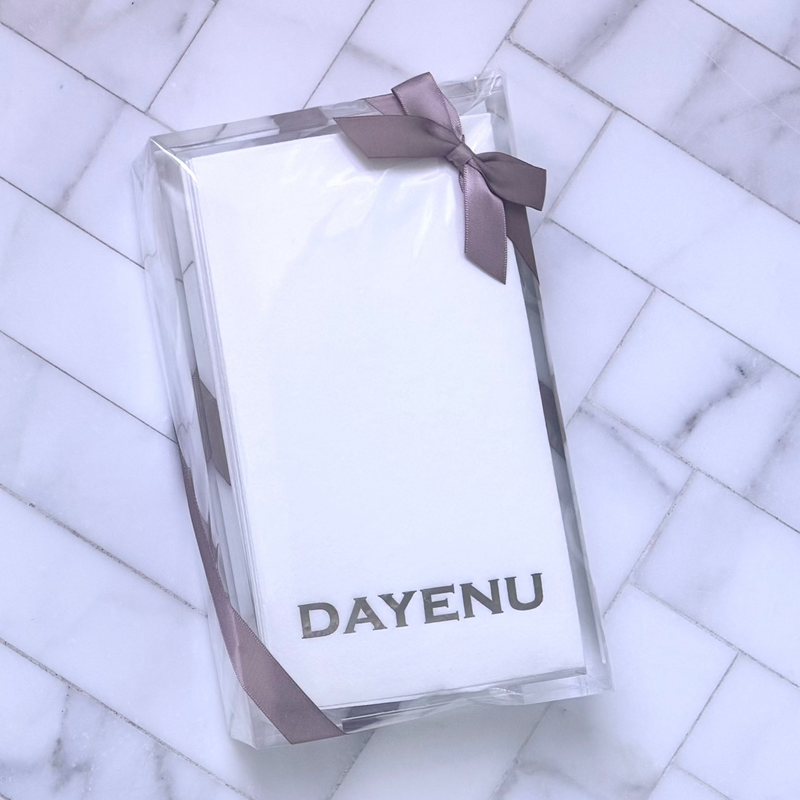 Dayenu Guest Towel Hostess Set