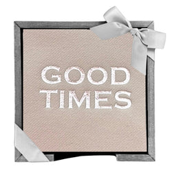 Good Times Smoked Oak Cocktail Napkin Hostess Set