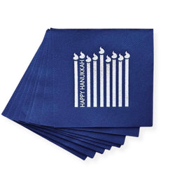 Happy Hanukkah Napkin Navy