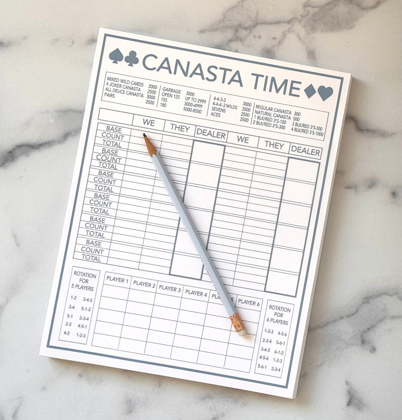 Canasta Time Canasta Notepad