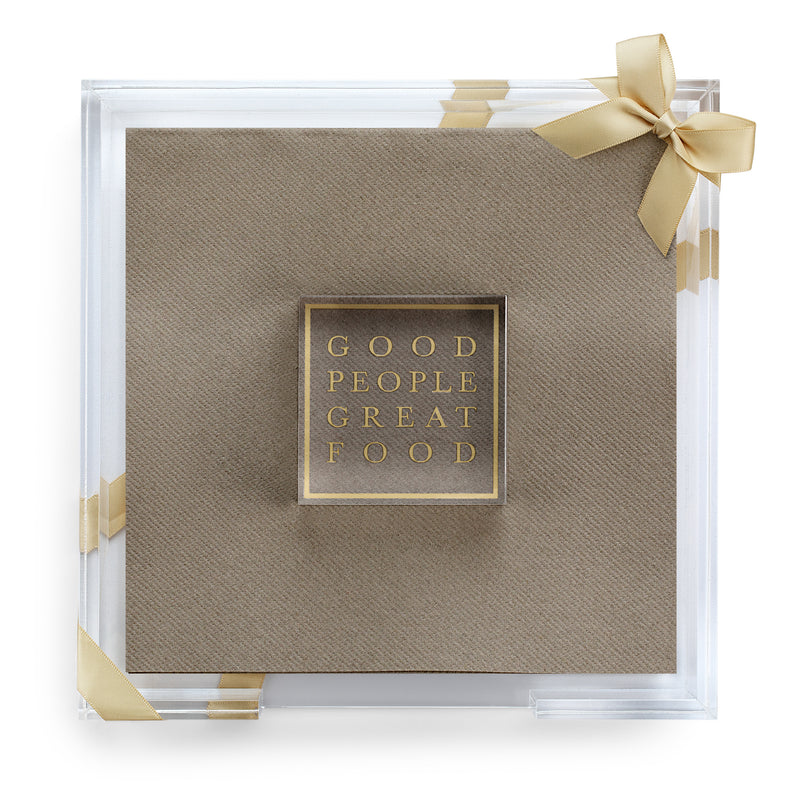 Good People Great Food Acrylic Dinner Napkin Set