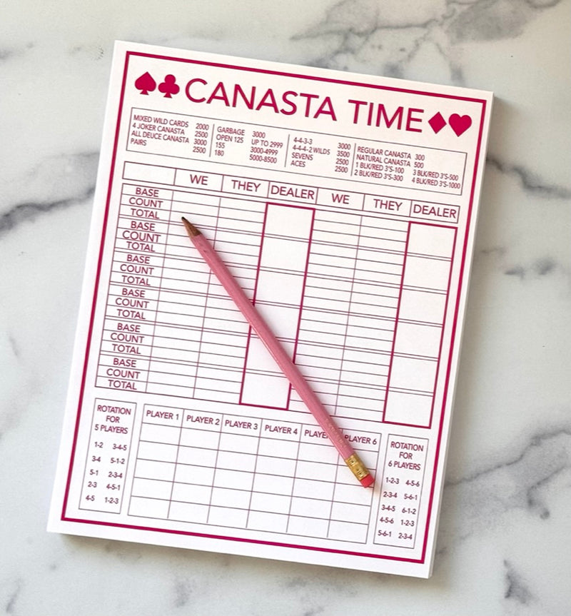 Canasta Time Canasta Notepad