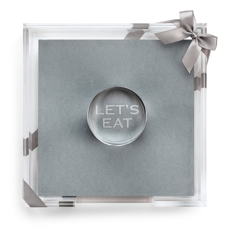 Let's Eat Acrylic Dinner Napkin Set