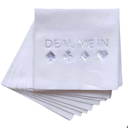 Deal Me In Metallic Cocktail Napkins