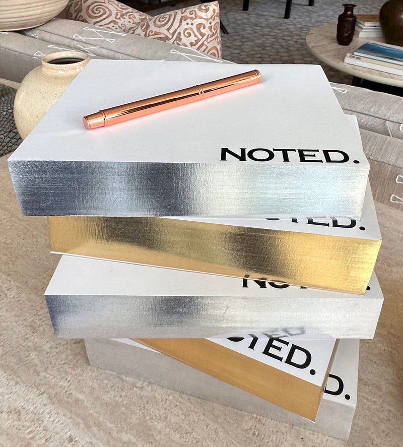 Noted. Foil Gilded Stack Pad