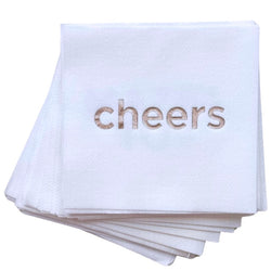 Cheers Metallic Cocktail Napkins