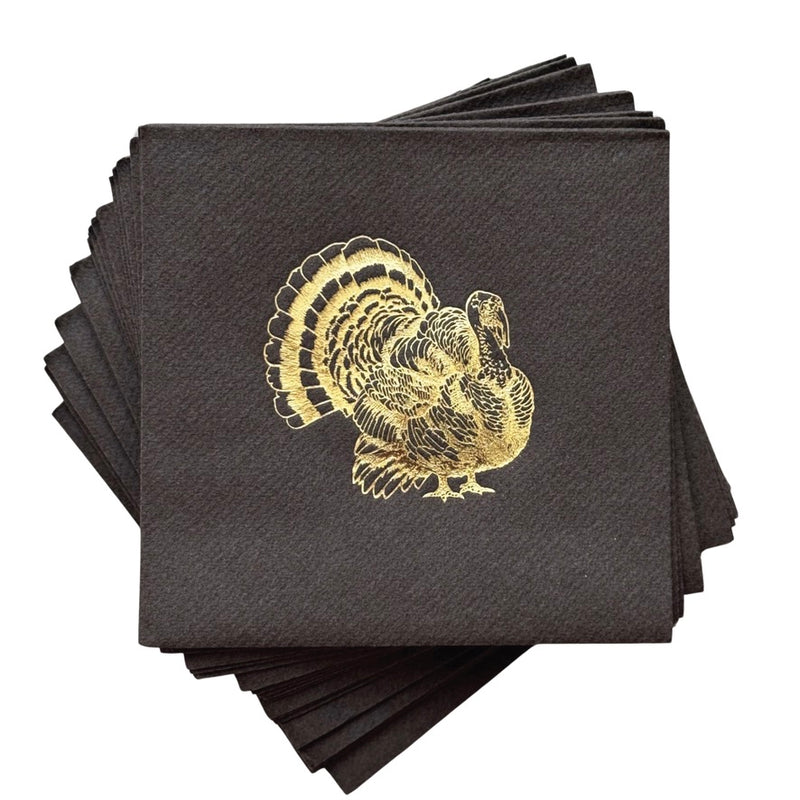 Gold Turkey Cocktail Napkins (Copy)