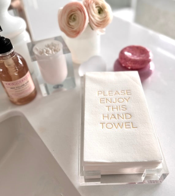 Please Enjoy this Hand Towel Hostess Set