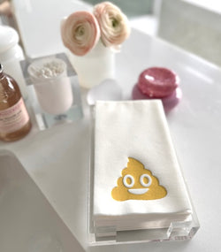 Poop Emoji Guest Towels Hostess Set
