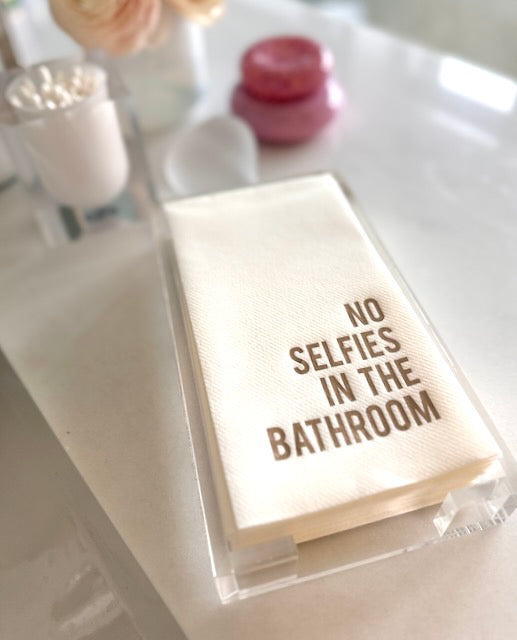No Selfies in the Bathroom Hostess Set