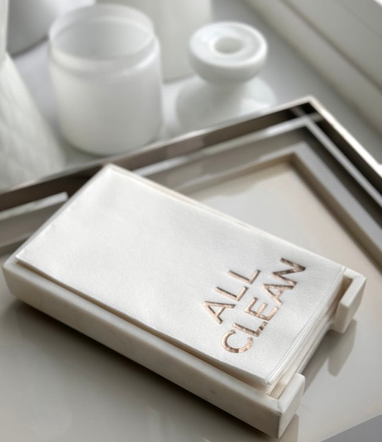 Marble Guest Towel Hostess Set: All Clean