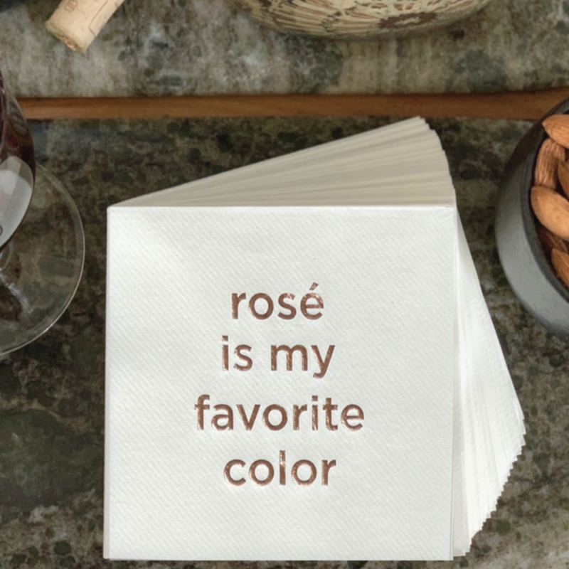 Rose is my Favorite Color Cocktail Napkins