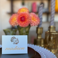 TURKEY PLACE CARD: COPPER