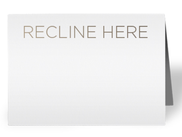 RECLINE HERE Place Cards