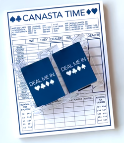 Canasta Notepad & Playing Card Set