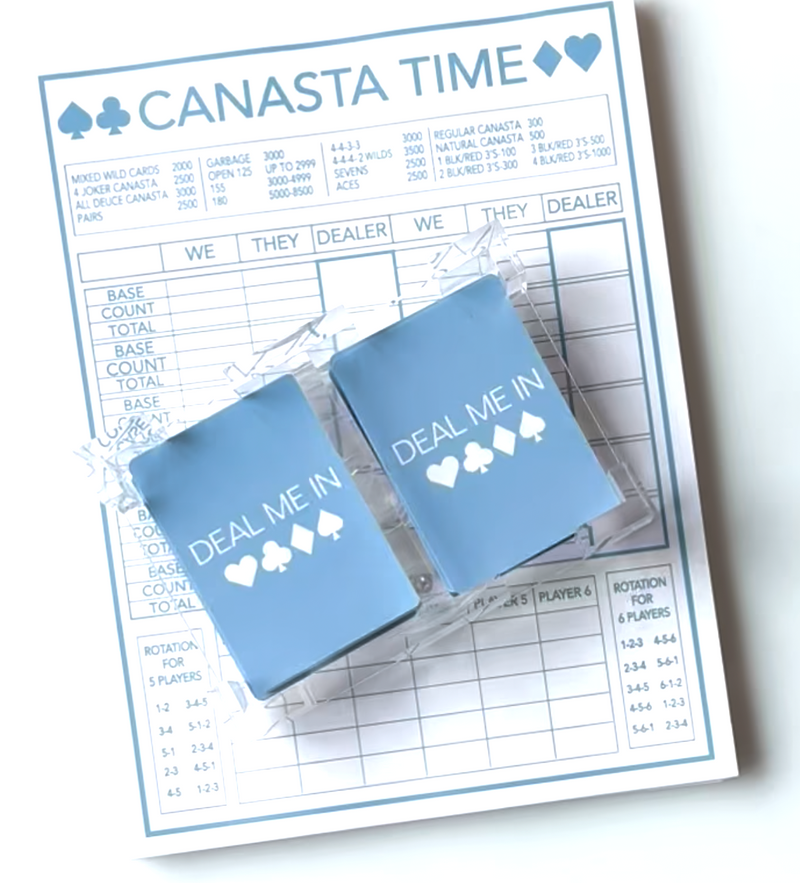 Canasta Notepad & Playing Card Set