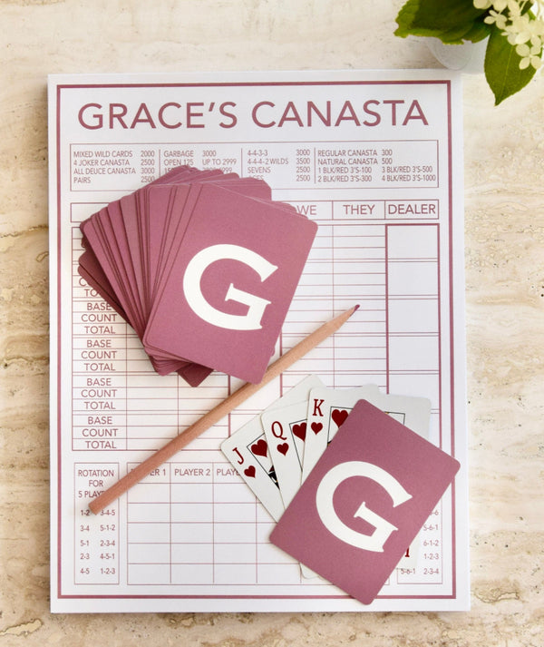 Canasta Notepad & Playing Card Set