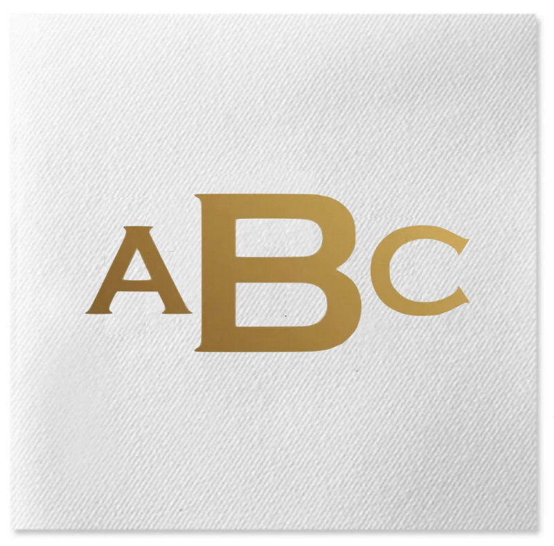 Classic Monogram Cocktail Napkins:      Customizable