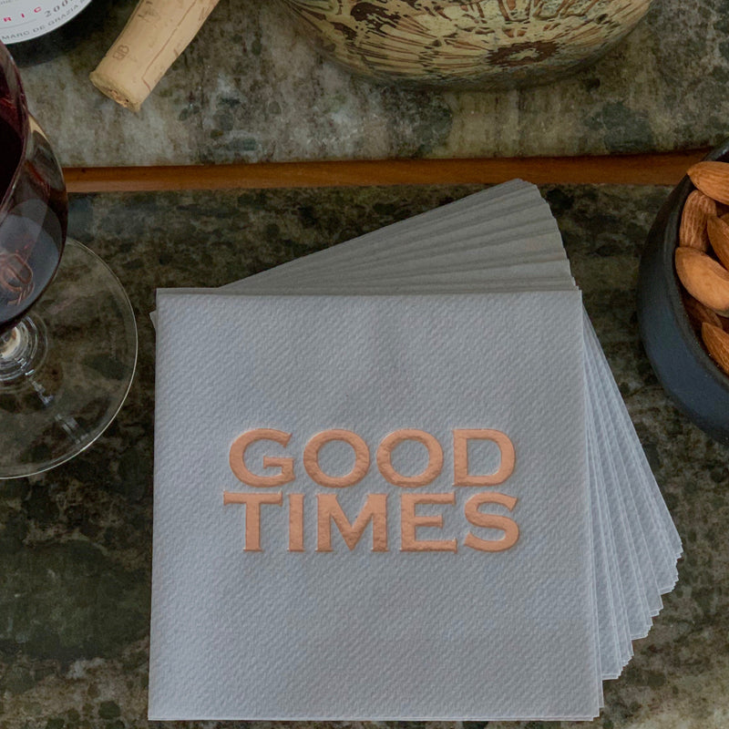 Good Times Metallic Cocktail Napkins