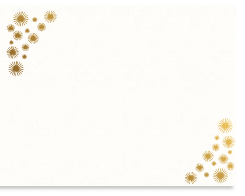 Sunburst Metallic Notecard