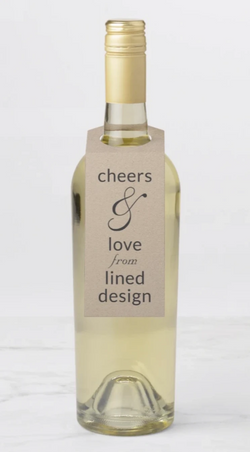 Cheers & Love Script Wine Bottle Tag