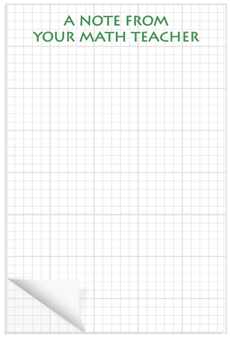 Jumbo Graph Notepad:         Customizable